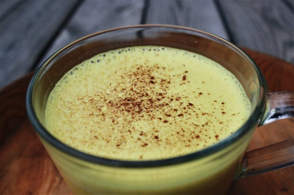 Close up of a cup of Golden milk