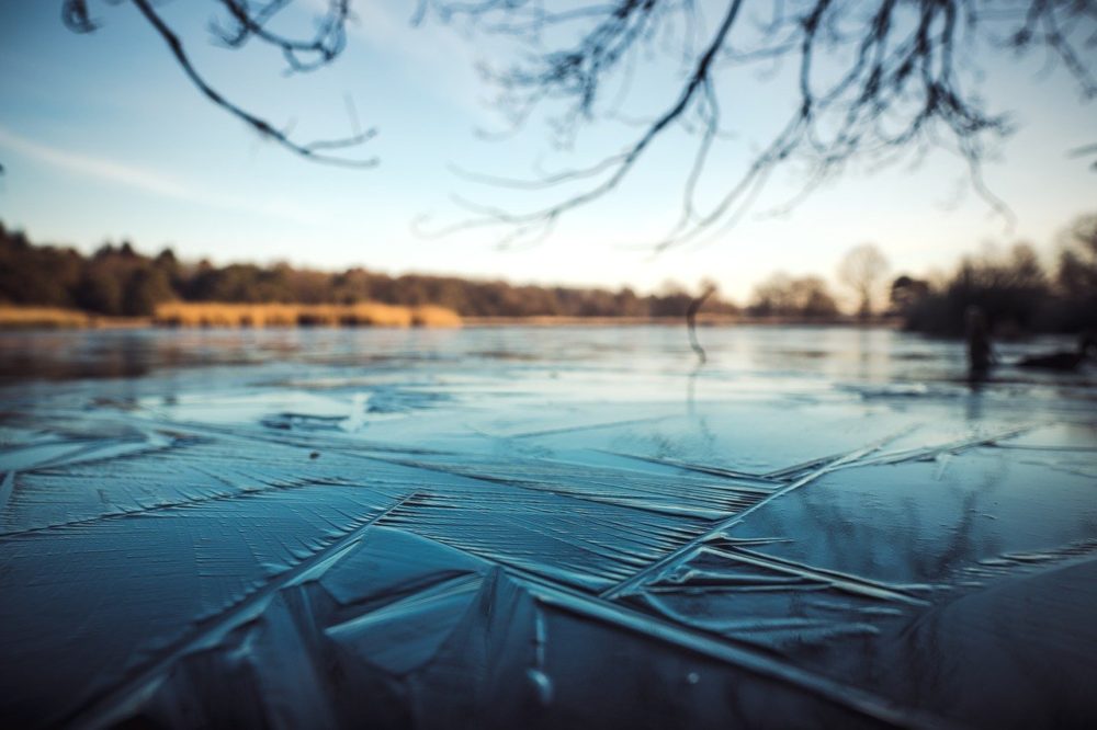 Ice on a lake
