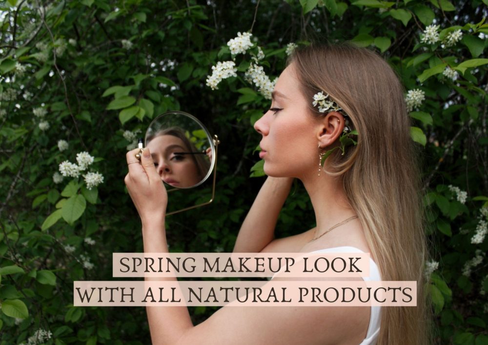 Spring makeup look with all natural products