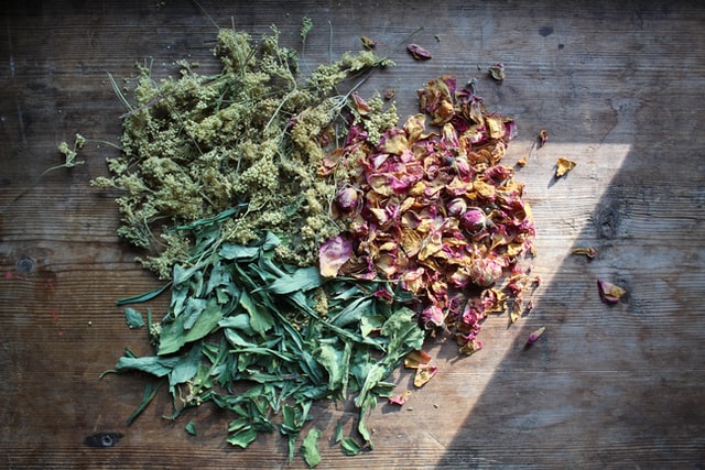 Dried herbs to use in a yoni steam